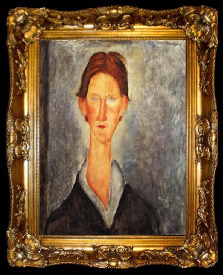 framed  Amedeo Modigliani Portrait of a Student, ta009-2